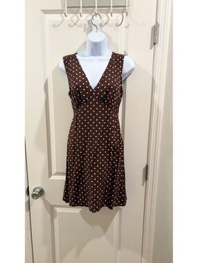 Brown polkadot GAP Dress - SMALL
